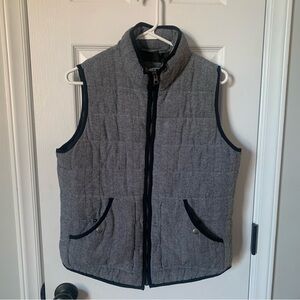 Merona Puffer Vest Black & White Women’s L 19.5 Pit to Pit Fits like Medium